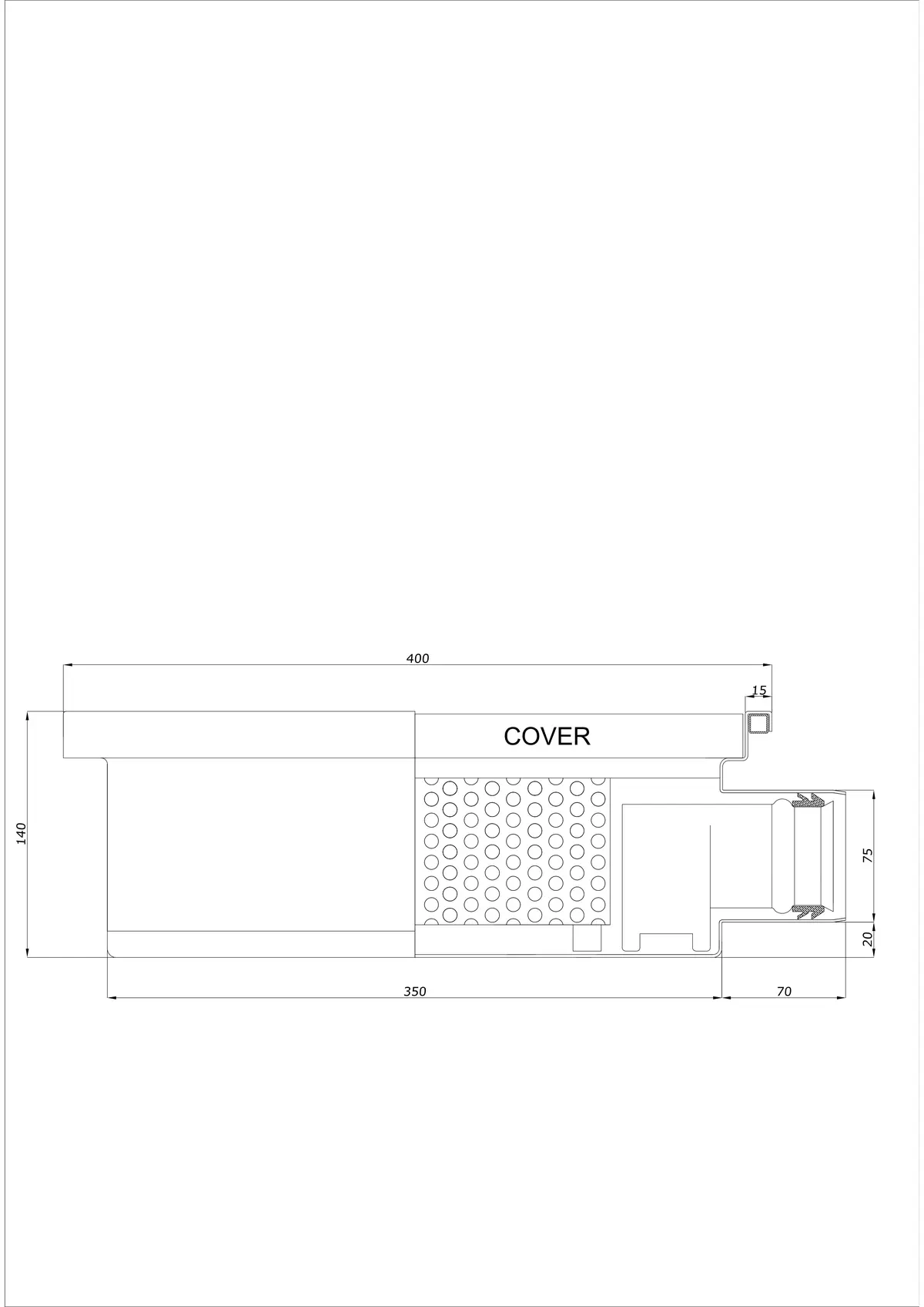 Yer Süzgeci BK_KRB 400x400 DN 75 - Tek Parça Yatay