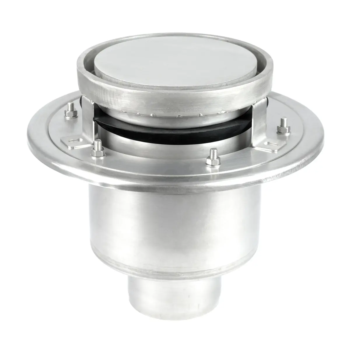 Yuvarlak alt gider iki parçalı plaka kapaklı