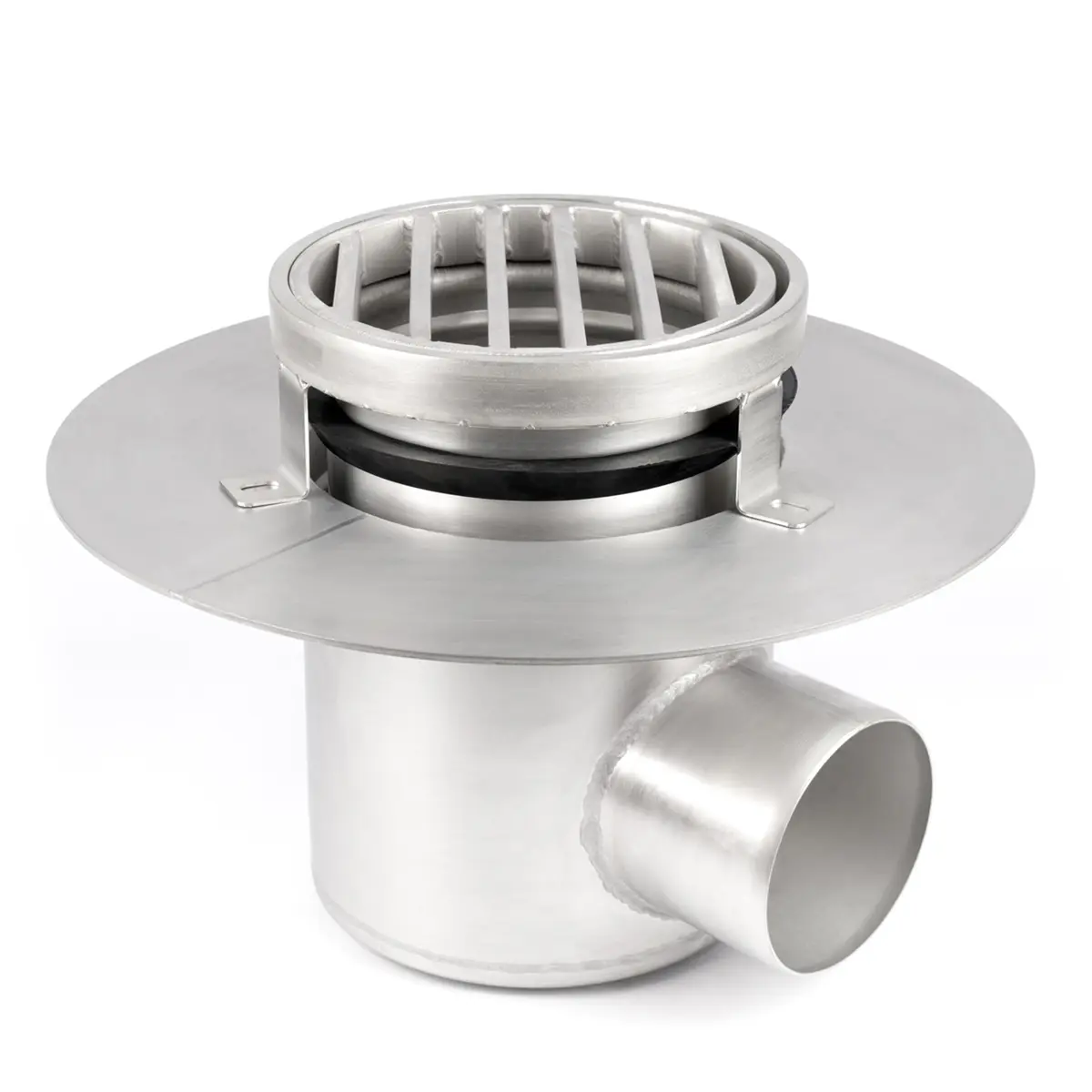 Yuvarlak yan giriş, iki parçalı, merdiven kapağı ile