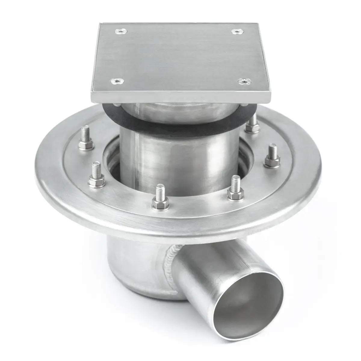 Yan taraf iki parçalı paslanmaz çelik kontrol açıklığı, plaka kapağı ile