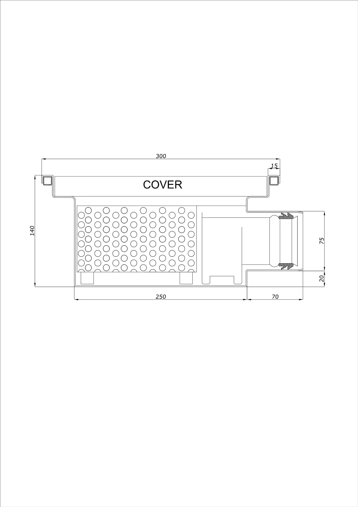 Yer Süzgeci BK_KRB 300x300 DN 75 - Tek Parça Yatay