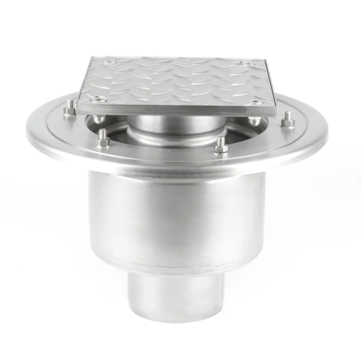 Paslanmaz çelik iki parçalı alt denetim kapağı tırtıklı kapak ile