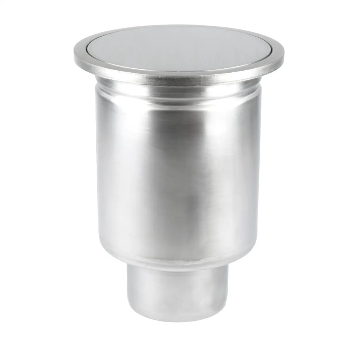 Dikey yuvarlak yer süzgeci kapak plakası ile