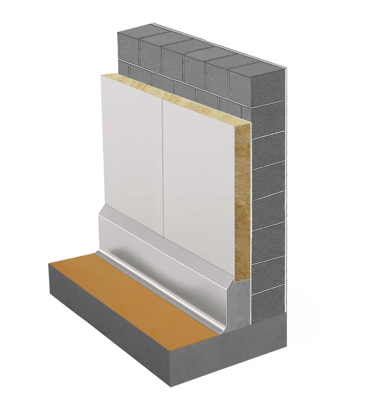 Tekli paslanmaz çelik duvar kaidesi