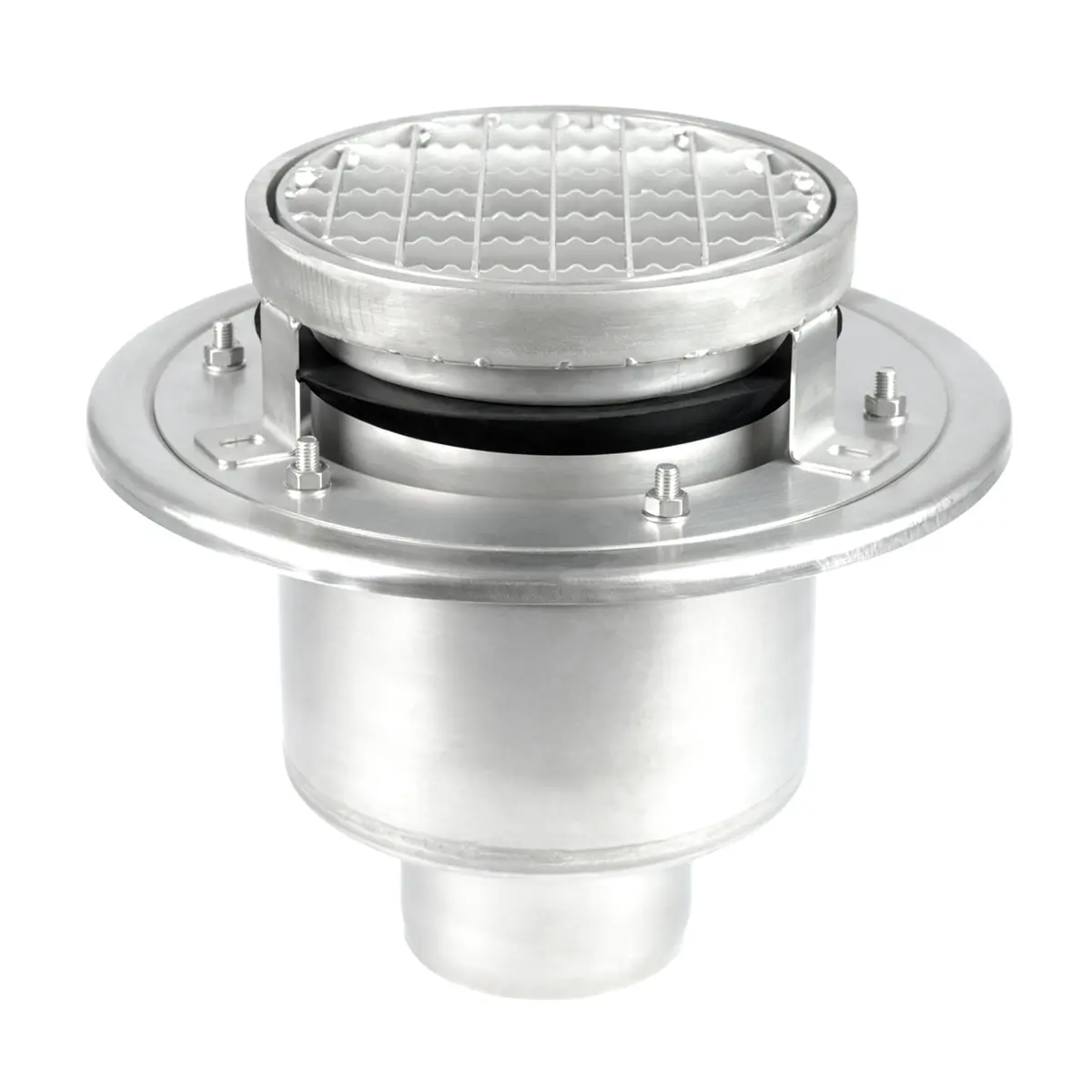 Yuvarlak alt drenaj iki parçalı kaymaz kapaklı