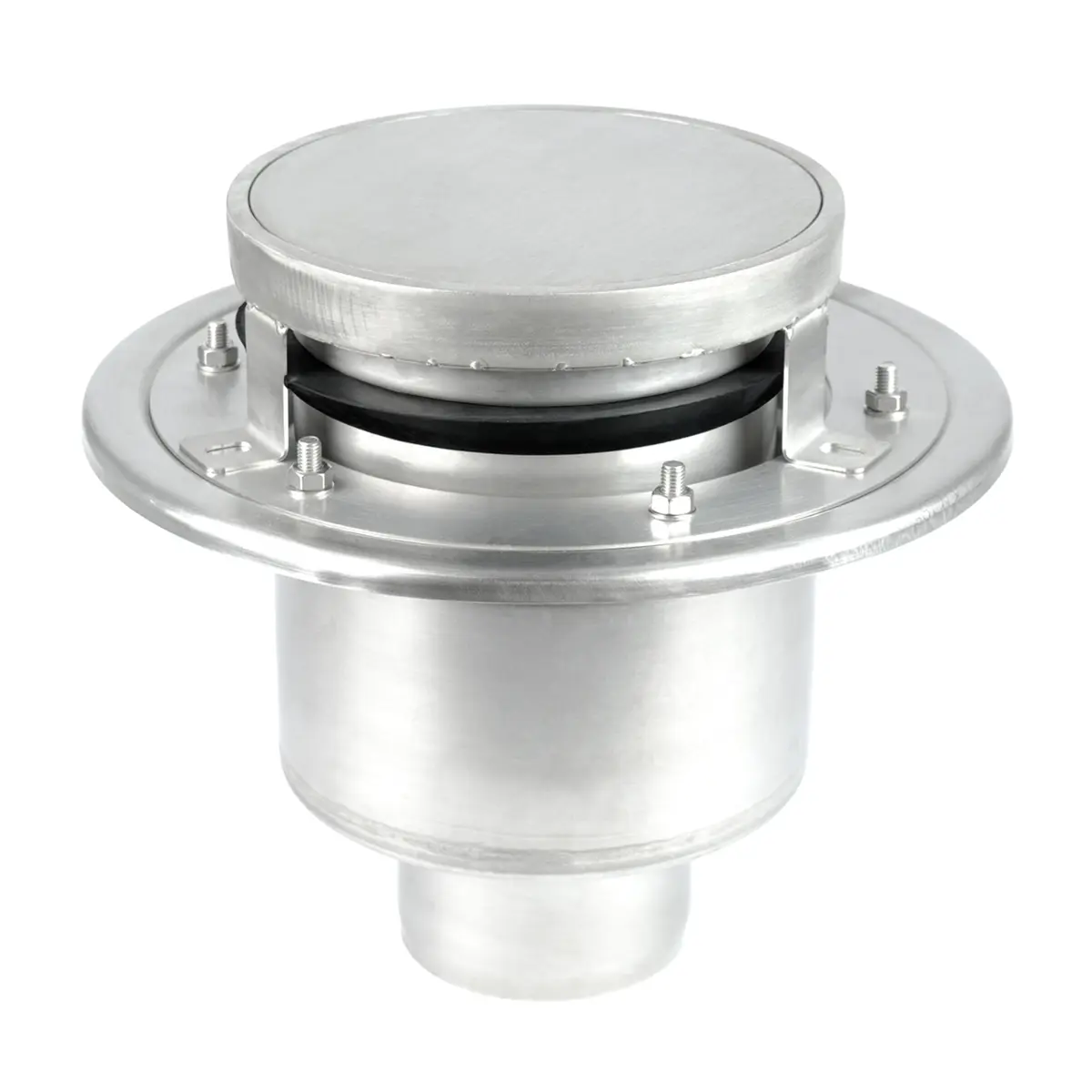 Yuvarlak alt gider iki parçalı sızdırmaz kapaklı